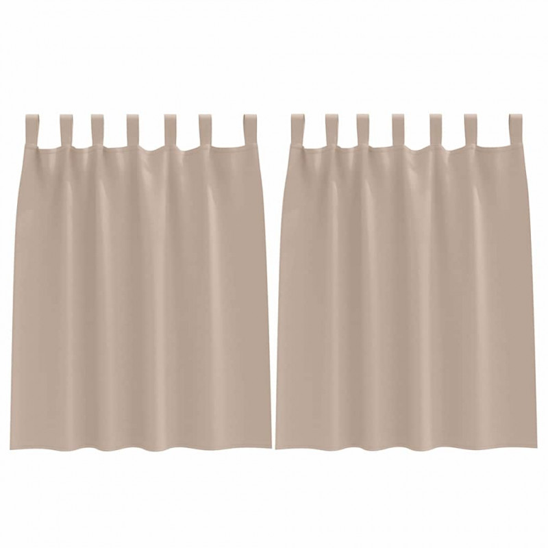 Firany blackout z kółkami 2 pcs Ciemnoszary 140 x 140 cm