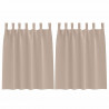 Firany blackout z kółkami 2 pcs Ciemnoszary 140 x 140 cm