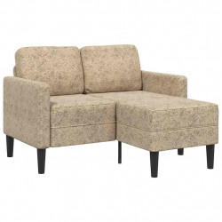Sofa 2-osobowa z szezlongiem w kształcie litery L, jasnoszara