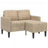 Sofa 2-osobowa z szezlongiem w kształcie litery L, jasnoszara