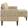 Sofa 2-osobowa z szezlongiem w kształcie litery L, jasnoszara