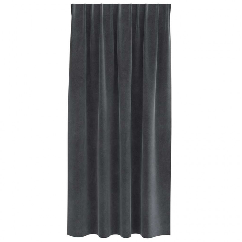 Zasłony zaciemniające 2 pcs Jasnoszary 140 x 175 cm Aksamit