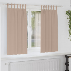 Firany blackout z kółkami 2 pcs Ciemnoszary 175 x 140 cm
