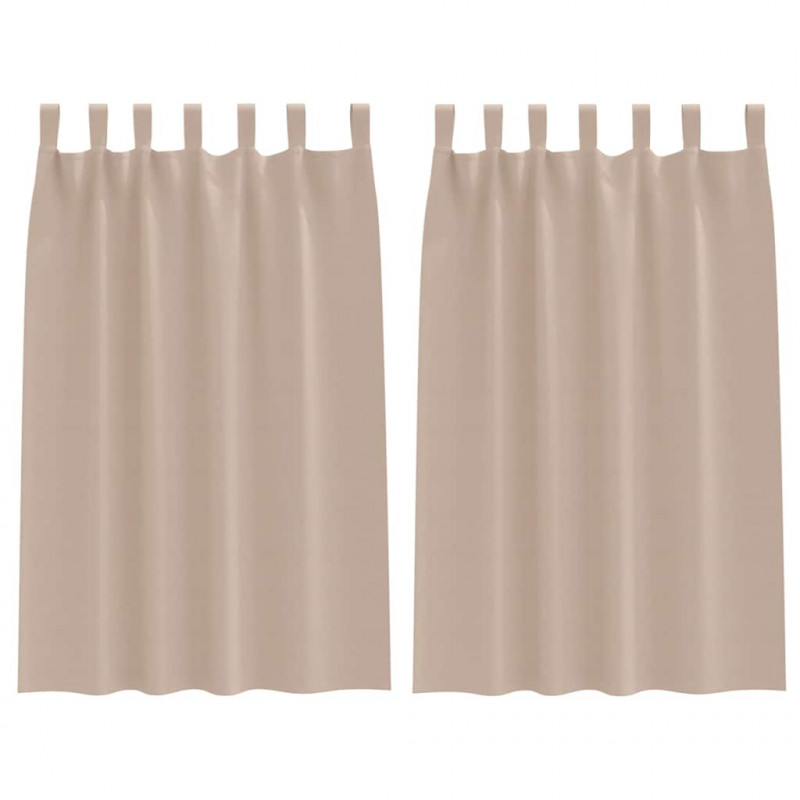 Firany blackout z kółkami 2 pcs Ciemnoszary 175 x 140 cm