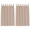 Firany blackout z kółkami 2 pcs Ciemnoszary 175 x 140 cm