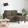 Sofa 2-osobowa z szezlongiem w kształcie litery L Ciemnoszara