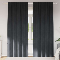 Zasłony zaciemniające 2 pcs Jasnoszary 140 x 225 cm Aksamit