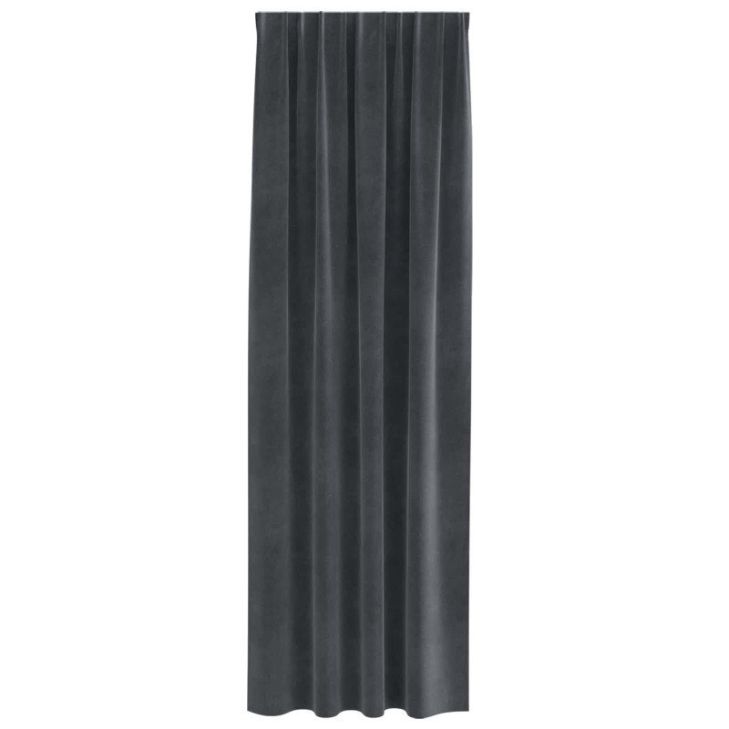 Zasłony zaciemniające 2 pcs Jasnoszary 140 x 225 cm Aksamit