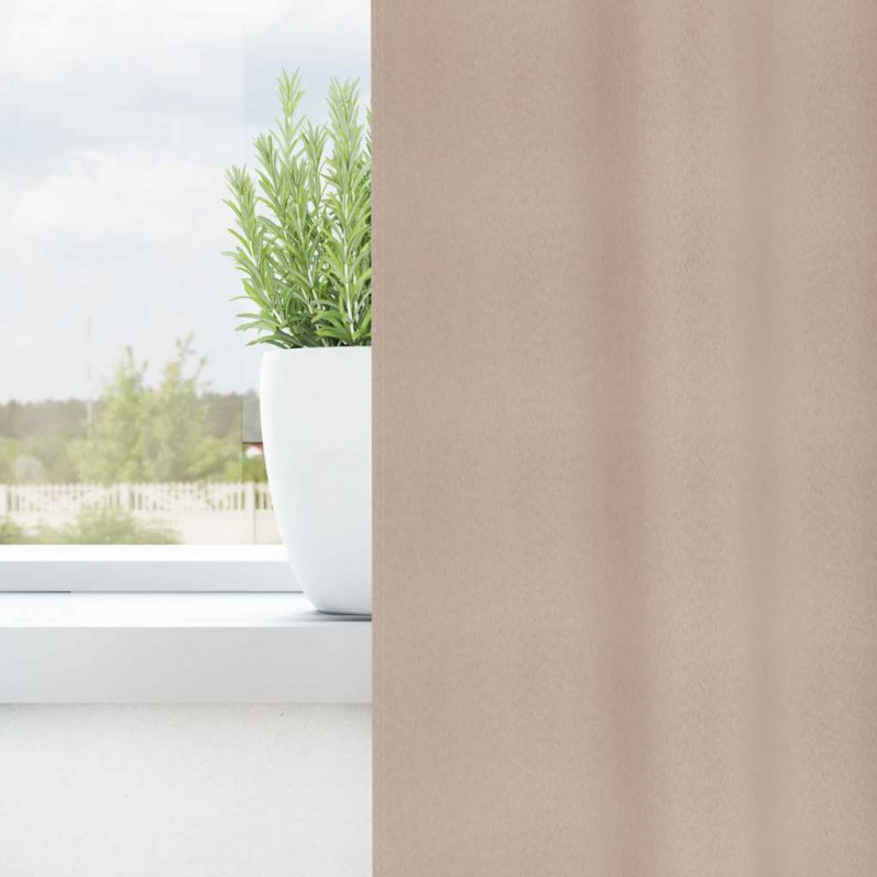 Firany blackout z kółkami 2 pcs Ciemnoszary 225 x 140 cm