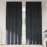 Zasłony zaciemniające 2 pcs Jasnoszary 140 x 245 cm Aksamit