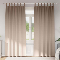 Firany blackout z kółkami 2 pcs Ciemnoszary 260 x 140 cm