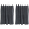 Zasłony zaciemniające 2 pcs Jasnoszary 140 x 140 cm Aksamit
