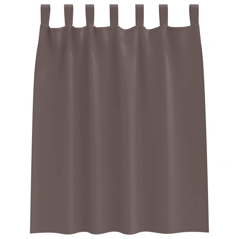 Firany blackout z kółkami 2 pcs Ciemny brąz 140 x 140 cm