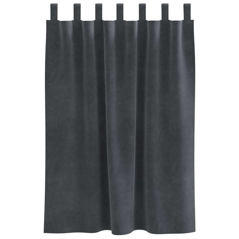 Zasłony zaciemniające 2 pcs Jasnoszary 140 x 140 cm Aksamit