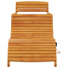 Leżak 2 pcs Brązowy 55 x 184 x 64cm Lite Drewno Akacji