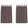 Firany blackout z kółkami 2 pcs Ciemny brąz 175 x 140 cm