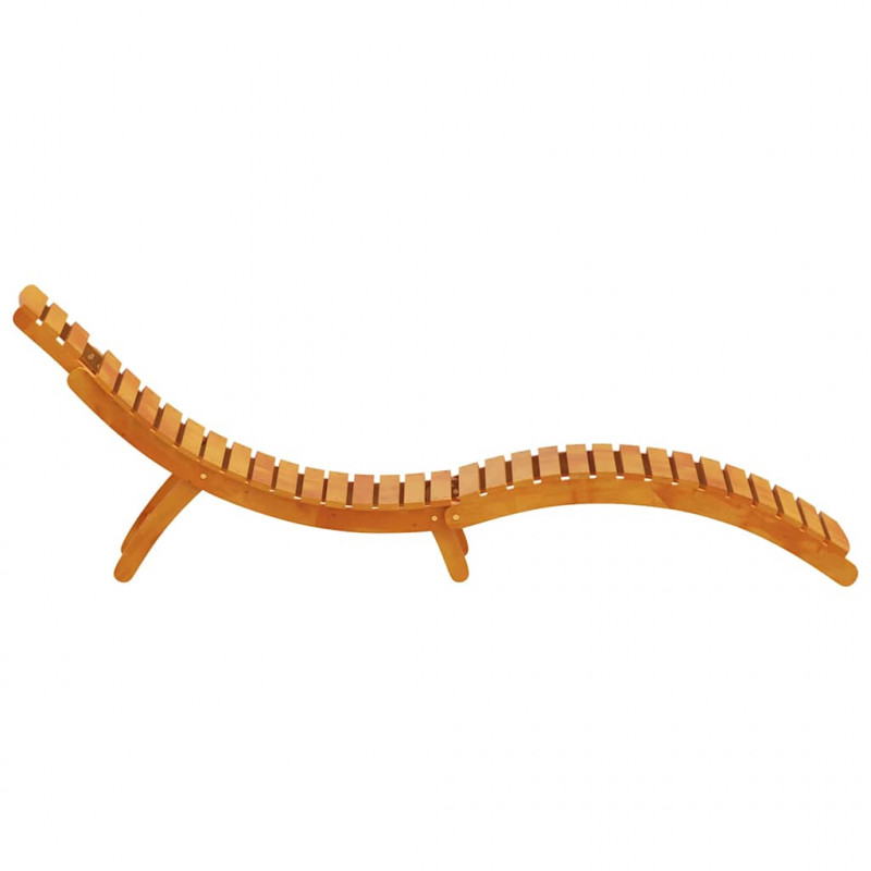 Leżak 2 pcs Brązowy 55 x 184 x 64cm Lite Drewno Akacji
