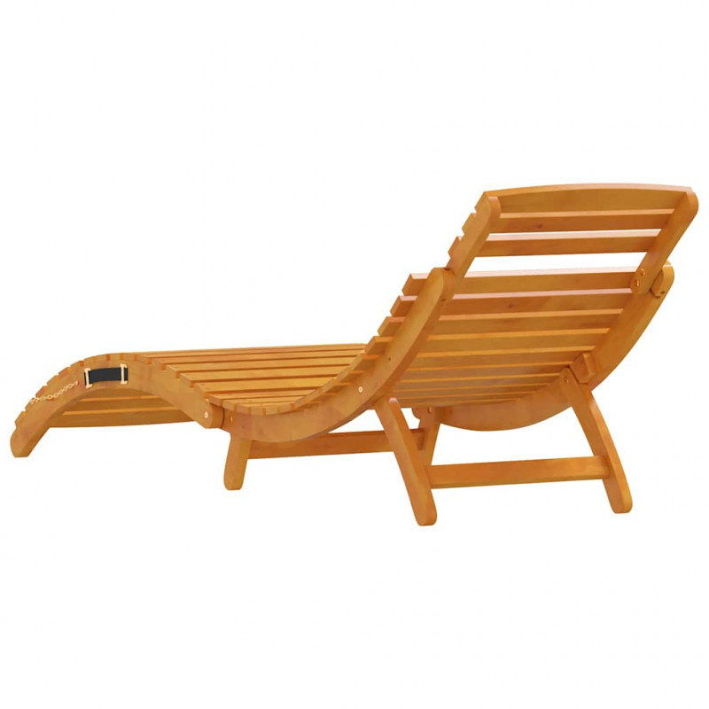 Leżak 2 pcs Brązowy 55 x 184 x 64cm Lite Drewno Akacji