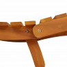 Leżak 2 pcs Brązowy 55 x 184 x 64cm Lite Drewno Akacji