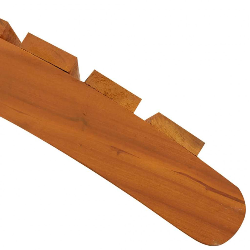 Leżak 2 pcs Brązowy 55 x 184 x 64cm Lite Drewno Akacji