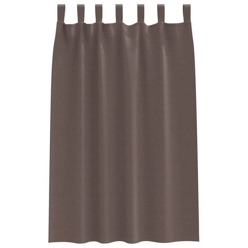 Firany blackout z kółkami 2 pcs Ciemny brąz 175 x 140 cm