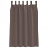 Firany blackout z kółkami 2 pcs Ciemny brąz 175 x 140 cm