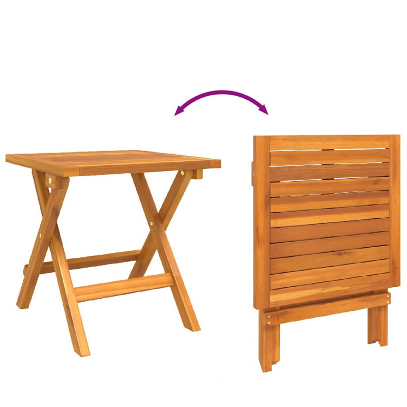 Leżak 3 pcs Brązowy Lite Drewno Akacji