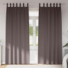 Firany blackout z kółkami 2 pcs Ciemny brąz 245 x 140 cm