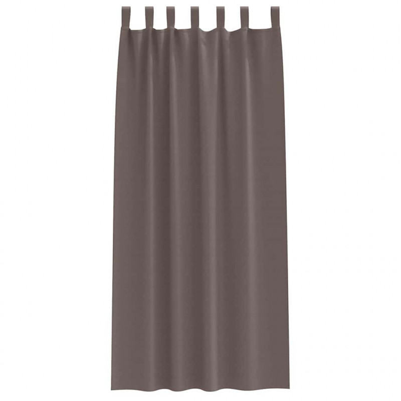 Firany blackout z kółkami 2 pcs Ciemny brąz 245 x 140 cm