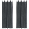 Zasłony zaciemniające 2 pcs Jasnoszary 140 x 260 cm Aksamit