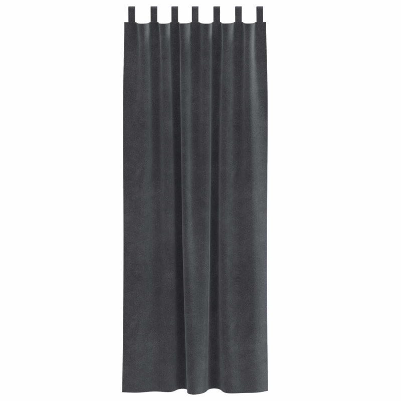 Zasłony zaciemniające 2 pcs Jasnoszary 140 x 260 cm Aksamit