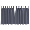 Firany blackout z kółkami 2 pcs Antracyt 140 x 140 cm Poliester