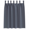 Firany blackout z kółkami 2 pcs Antracyt 140 x 140 cm Poliester