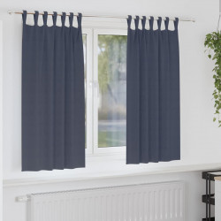 Firany blackout z kółkami 2 pcs Antracyt 175 x 140 cm Poliester