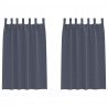 Firany blackout z kółkami 2 pcs Antracyt 175 x 140 cm Poliester