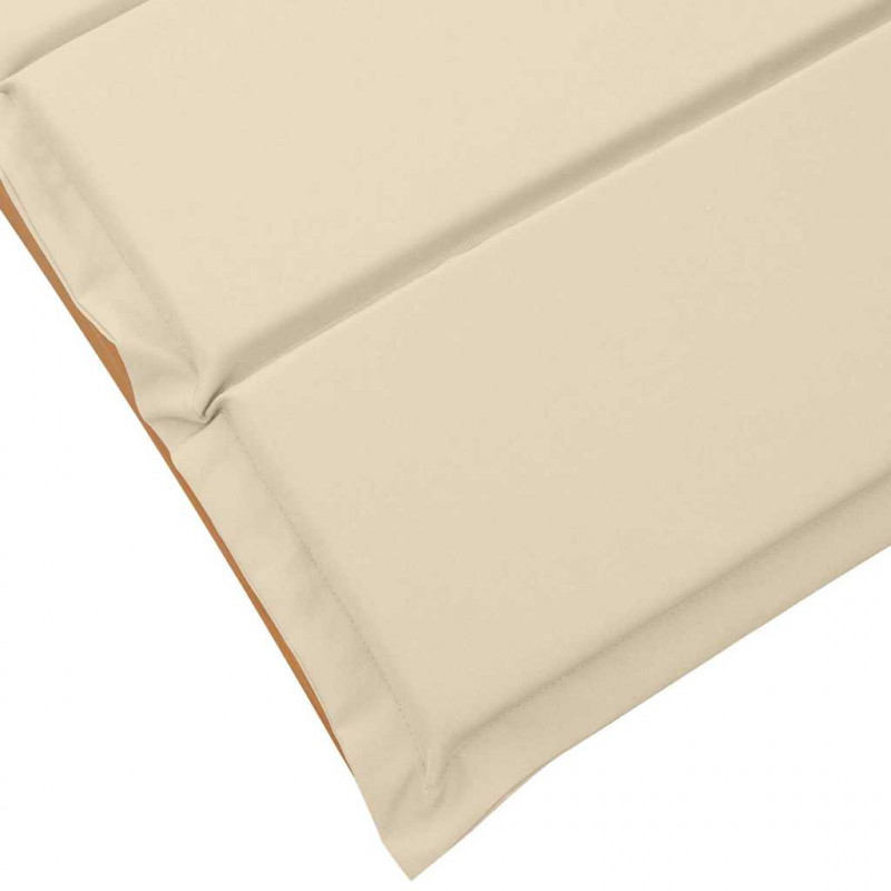 Leżak z poduszką 2 pcs Beżowy Lite Drewno Akacji