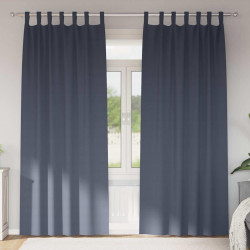 Firany blackout z kółkami 2 pcs Antracyt 245 x 140 cm Poliester