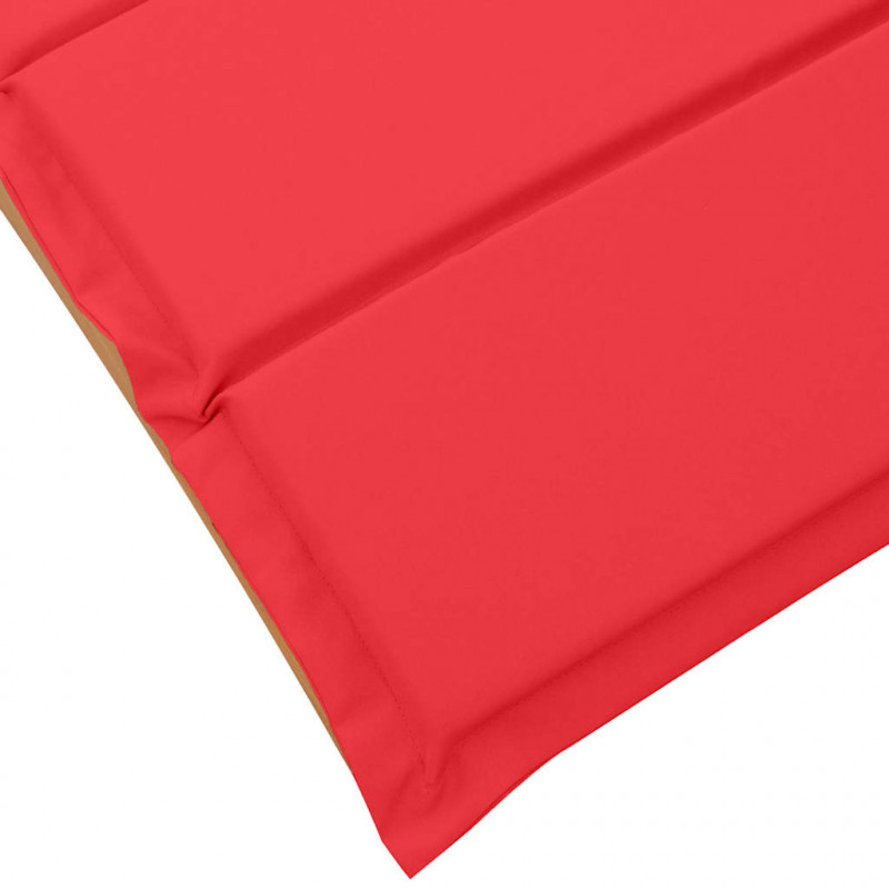 Leżak z poduszką 2 pcs Czerwony Lite Drewno Akacji