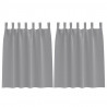 Firany blackout z kółkami 2 pcs Jasnoszary 140 x 140 cm