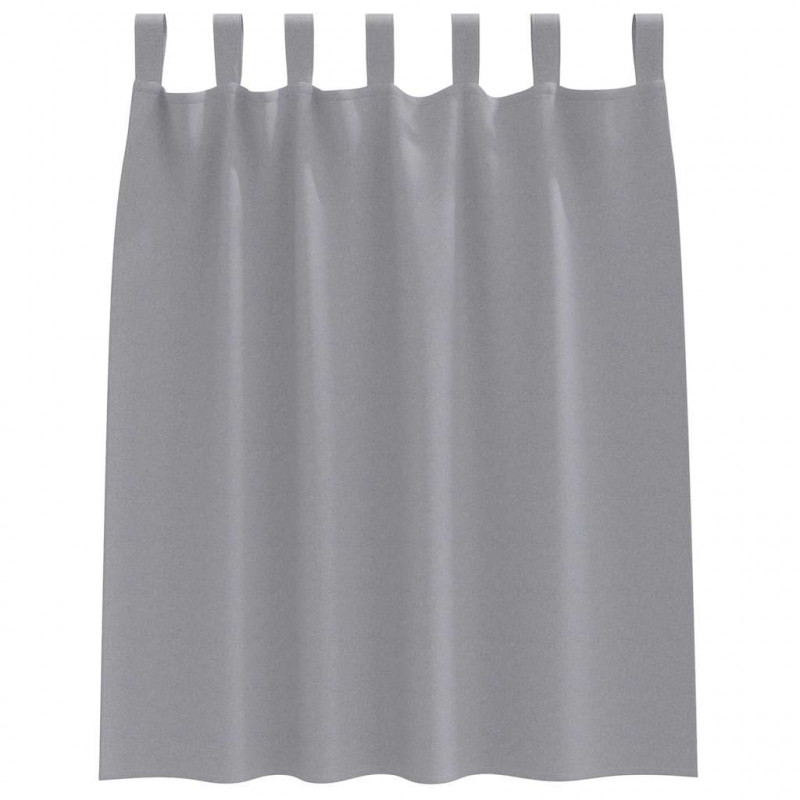 Firany blackout z kółkami 2 pcs Jasnoszary 140 x 140 cm
