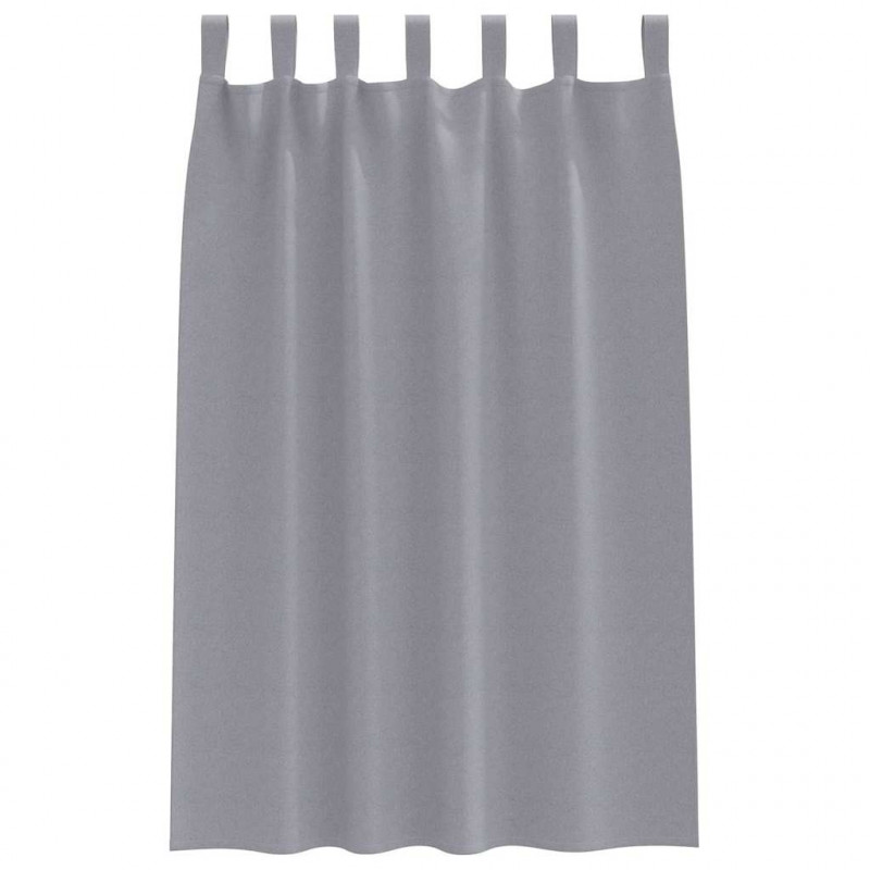 Firany blackout z kółkami 2 pcs Jasnoszary 175 x 140 cm