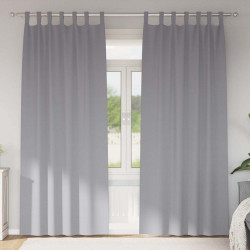 Firany blackout z kółkami 2 pcs Jasnoszary 225 x 140 cm
