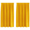 Zasłony zaciemniające 2 pcs Musztardowy Żółty 140 x 140 cm