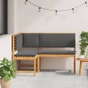 Krzesło Ogrodowe Brązowy 140 x 100 x 91cm Lite drewno akacjowe