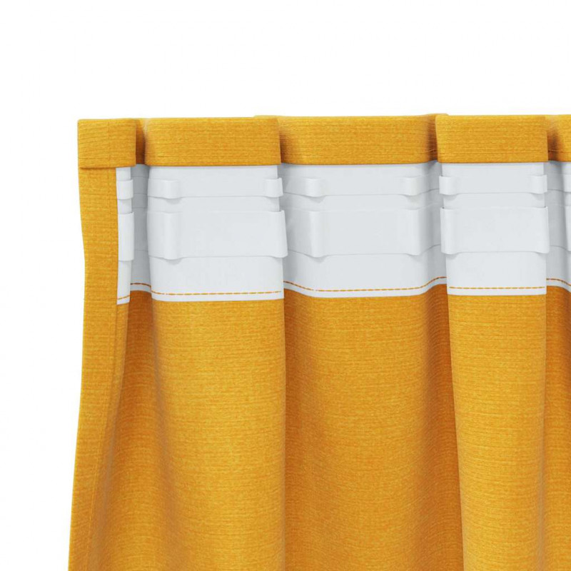 Zasłony zaciemniające 2 pcs Musztardowy Żółty 140 x 175 cm