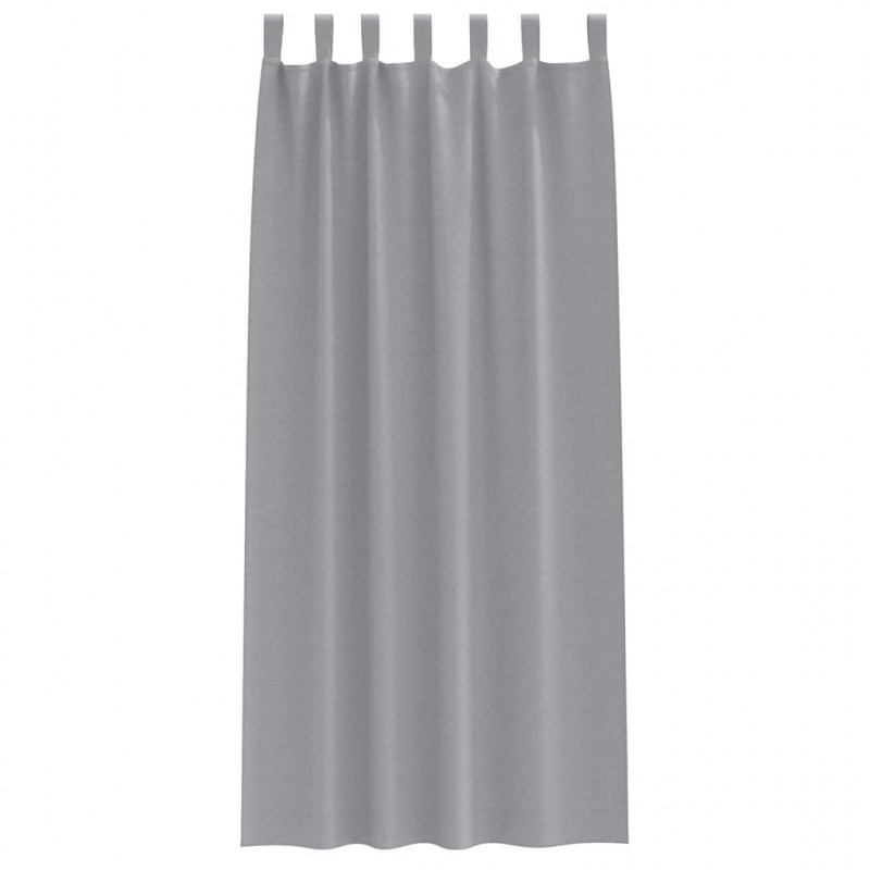 Firany blackout z kółkami 2 pcs Jasnoszary 260 x 140 cm