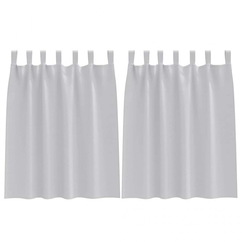 Firany blackout z kółkami 2 pcs Jasnoszary 140 x 140 cm