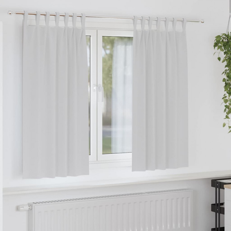 Firany blackout z kółkami 2 pcs Jasnoszary 175 x 140 cm