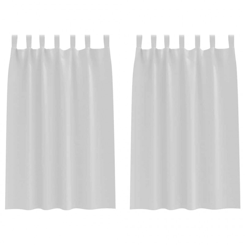 Firany blackout z kółkami 2 pcs Jasnoszary 175 x 140 cm
