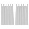 Firany blackout z kółkami 2 pcs Jasnoszary 175 x 140 cm